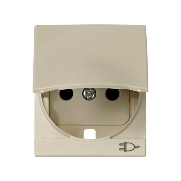 TAPA ARTICULADA ENCHUFE SIMON 82 CENTRALIZACIONES 2P SCHUKO CON SEGURIDAD MARFIL