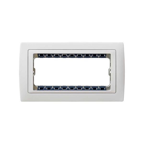 MARCO SIMON 82 CENTRALIZACIONES CON BASTIDOR Y 5 MÓDULOS ESTRECHOS BLANCOS