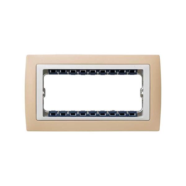 MARCO SIMON 82 CENTRALIZACIONES CON BASTIDOR Y 5 MÓDULOS ESTRECHOS CREMA