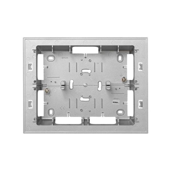 CAJA SUPERFICIE SIMON 82 CENTRALIZACIONES PARA PLACA 82851 ALUMINIO