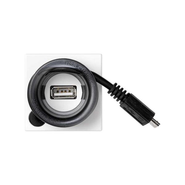 CARGADOR SIMON K45 USB/LATIGUILLO MICRO USB 5V CC BLANCO NIEVE