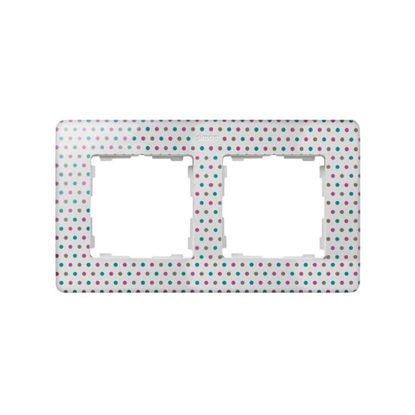 MARCO SIMON DETAIL 82 CON 2 ELEMENTOS CON TOPOS BLANCO