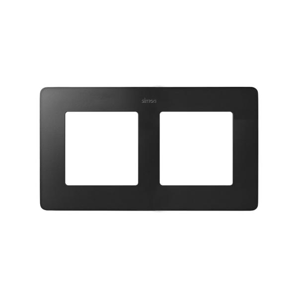 Marco para 2 elementos grafito base blanco Simon 82 Detail Original