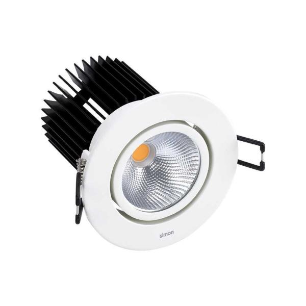 DOWNLIGHT SIMON 705.23 WW 3000K 1-10V WIDE FLOOD BLANCO