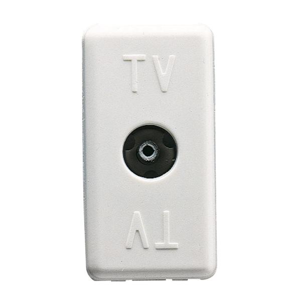 BASE COAXIAL DE TV DIRECTA CARGA RESISTIVA CONECTOR IEC H 9,5mm 1 MÓDULO
