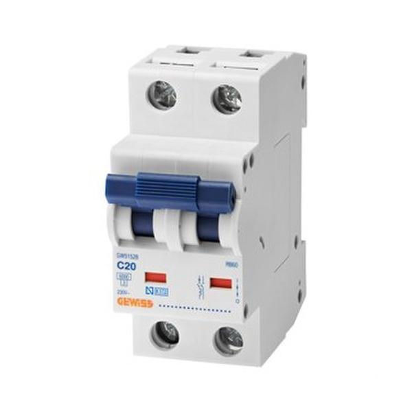 INTERRUPTOR MAGNETOTRMICO RB60 1P+N C16 6000A CON 2 MDULOS