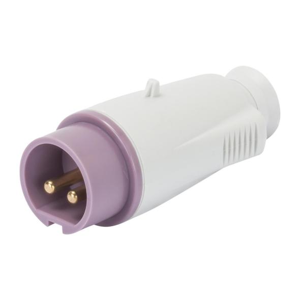 CLAVIJA MVIL RECTA CONEXIONADO DE TORNILLO 2P 16A 20-25V 50-60Hz VIOLETA IP44