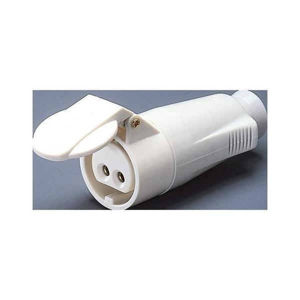 BASE MVIL RECTA CONEXIONADO DE TORNILLO 3P 16A 40-50V 50-60Hz 12h BLANCO IP44