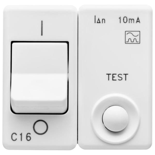 MAGNETOT.DIF.1P+N 16A 3kA 10mA CV.C 230V AC 2 MOD.BL