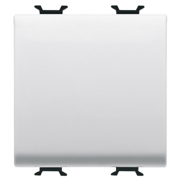 PULSADOR 1P 250V AC NA 16A 2 MÓDULOS EN BLANCO