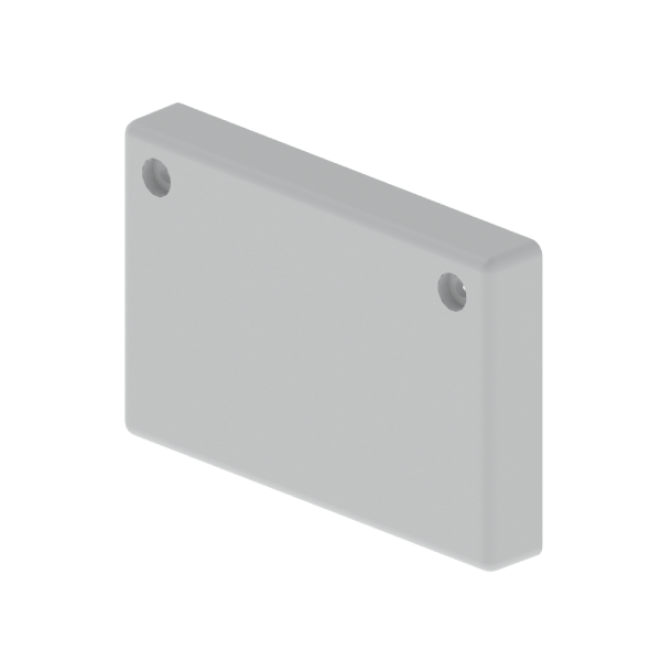 Tapa final de 60x100 mm Unex en U23X color gris