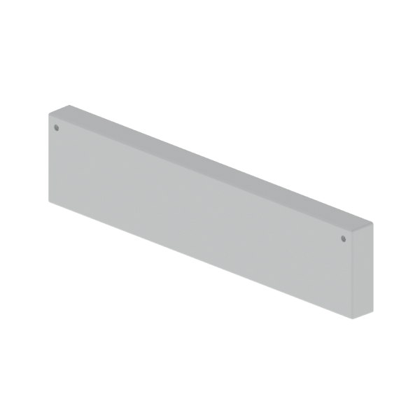 Tapa final de 100x500 mm Unex en U23X color gris