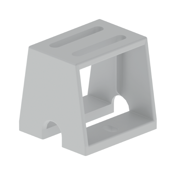 Soporte vertical de 60x75 mm Unex en U23X color gris