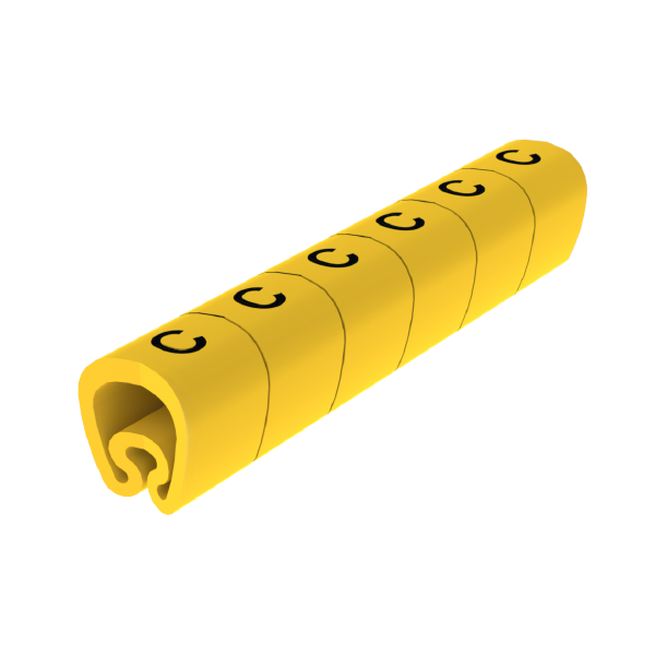 Señalizadores precortados C 2-5 mm Unex en PVC plastificado color amarillo