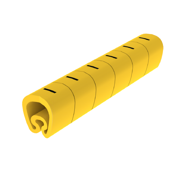 Señalizadores precortados I 2-5 mm Unex en PVC plastificado color amarillo
