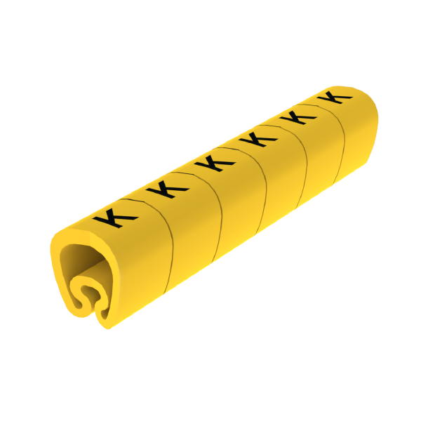 Señalizadores precortados K 2-5 mm Unex en PVC plastificado color amarillo