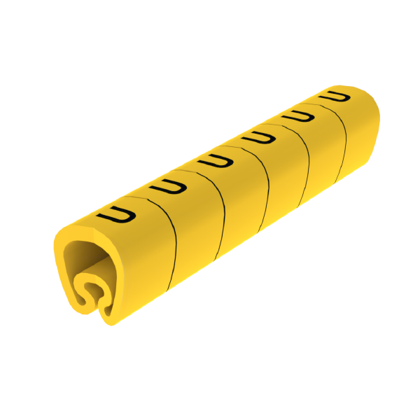 Señalizadores precortados U 2-5 mm Unex en PVC plastificado color amarillo
