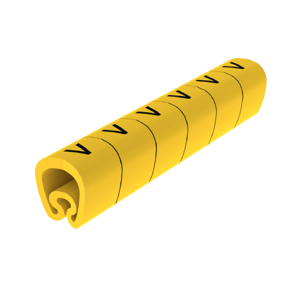 Señalizadores precortados V 2-5 mm Unex en PVC plastificado color amarillo