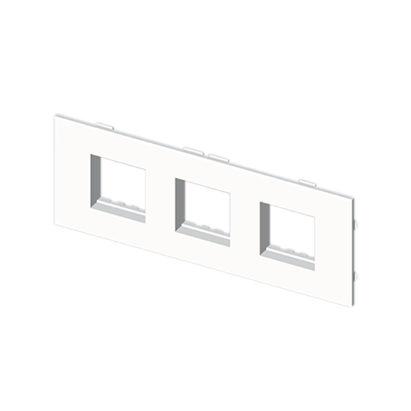 Placa triple para mecanismos Mosaic Unex en U24X color blanco