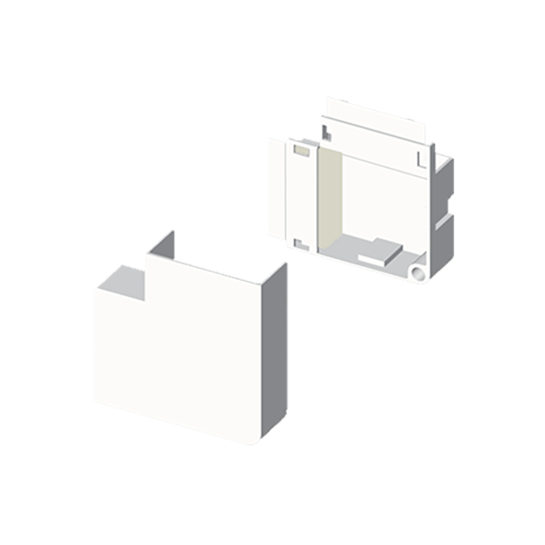 Angulo plano de 20x50 mm Unex en U24X color blanco