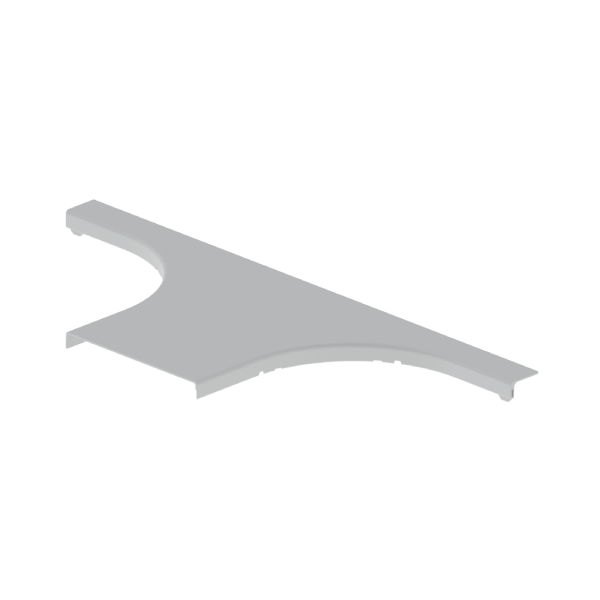 Tapa de derivación T de ancho 200 mm Unex en U23X color gris