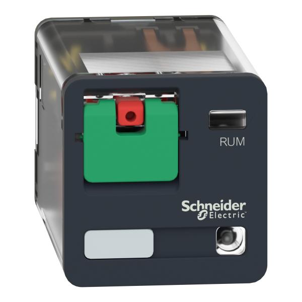 Relé 2co 10a+botón test+led 230vac