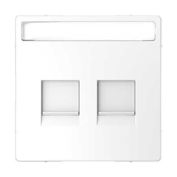 TAPA PARA TOMA DOBLE TIPO RJ45 KEYSTONE BLANCO ÁRTICO D-LIFE