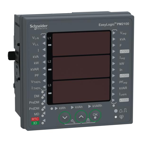 EasyLogic PM2130, medidor de potencia y energía, hasta 31H, LED, RS485, clase 0.5S