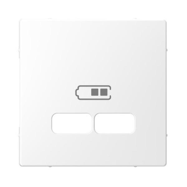 TAPA PARA TOMA DE CARGADOR DOBLE TIPO USB 2100mA EN COLOR BLANCO ÁRTICO D-LIFE