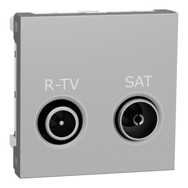 New Unica Toma R-TV/SAT Derivacion unica Aluminio