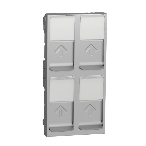 TAPA CUÁDRUPLE RJ45 S-ONE ALUMINIO