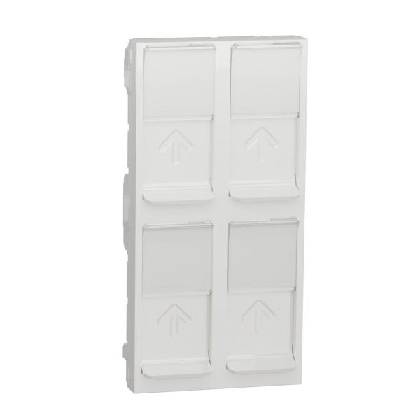 TAPA CUÁDRUPLE RJ45 S-ONE POLAR