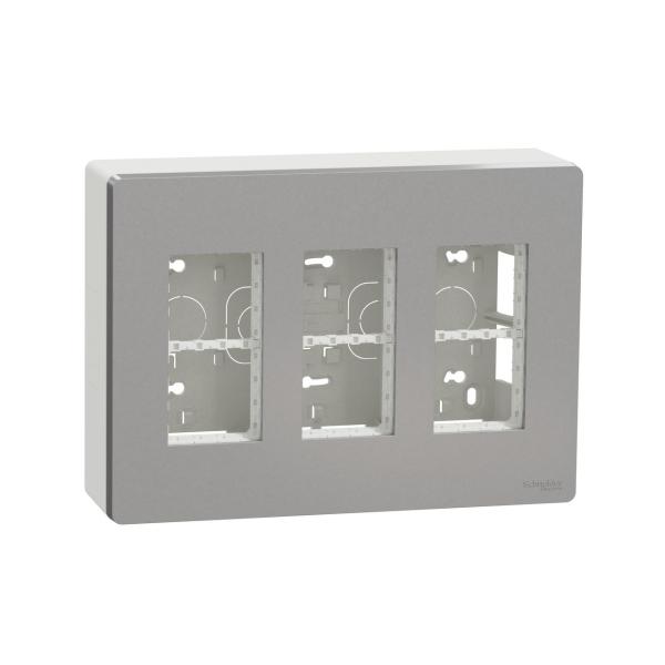 PUESTO DE TRABAJO 3 COLUMNAS SUPERFICIE ALUMINIO