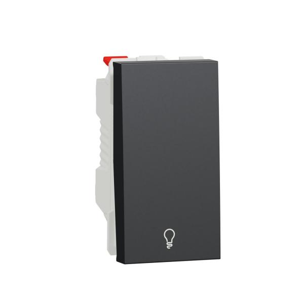 PULSADOR 1 MODULO SÍMBOLO LUZ ANTRACITA