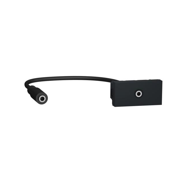 TOMA MINIJACK 3,5mm 1 MODULO ANTRACITA