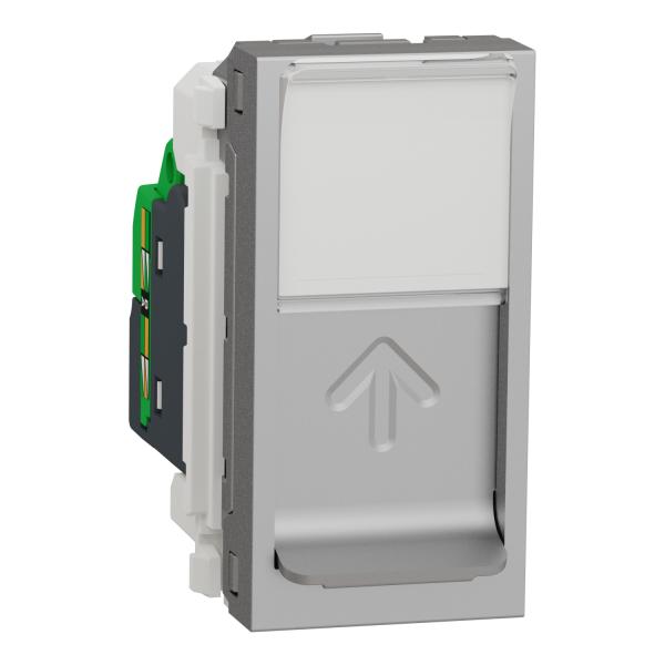 New Unica Toma RJ45 cat.5e UTP 1 mod. Aluminio