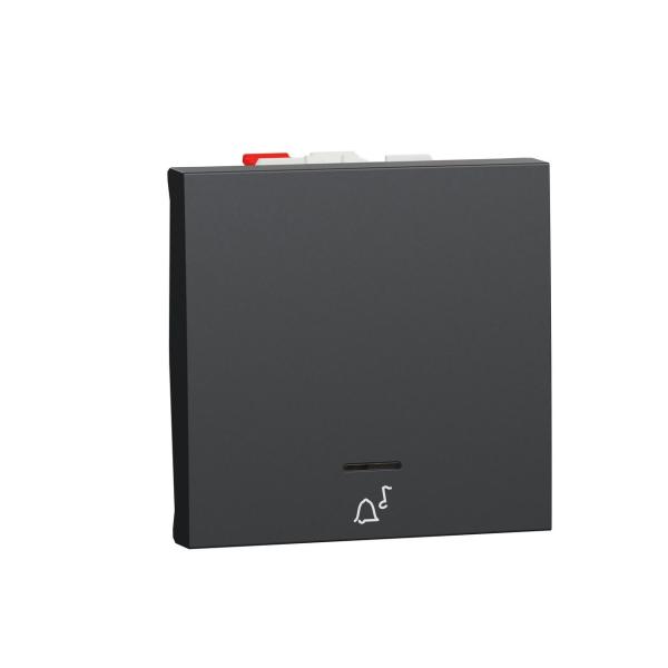PULSADOR 2 MÓDULOS TIMBRE LED LOCALIZACIÓN ANTRACITA