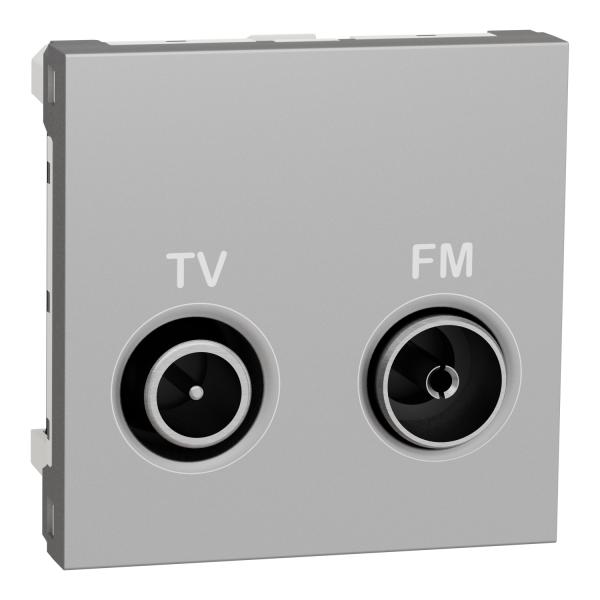 New Unica Toma TV-FM Derivacion unica Aluminio