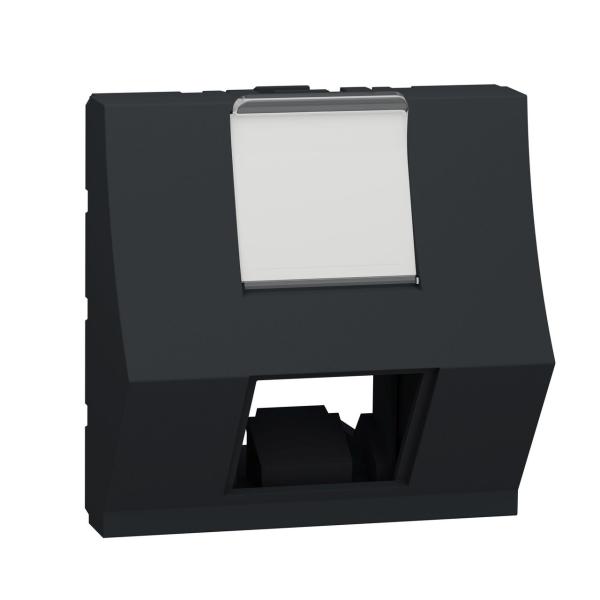 CARATULA RJ45 2 MÓDULOS KEYST INCLINADA ANTRACITA