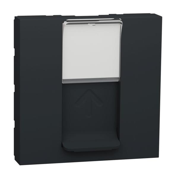 CARÁTULA TOMA RJ45 2 MÓDULOS ANTRACITA