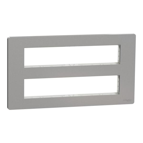 New Unica System - Marco 2 x 10 módulos Blanco Aluminio