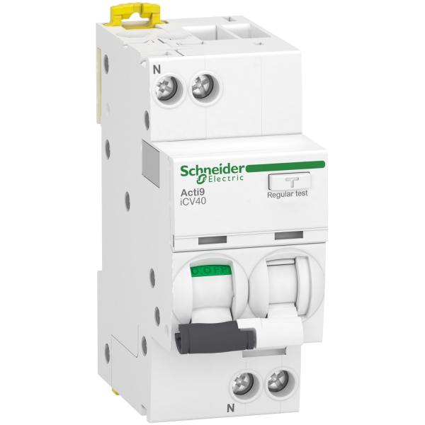 Interruptor automático diferencial combinado, Acti 9 iCV40, 1P+N, 20A, Curva C, 30mA, AC