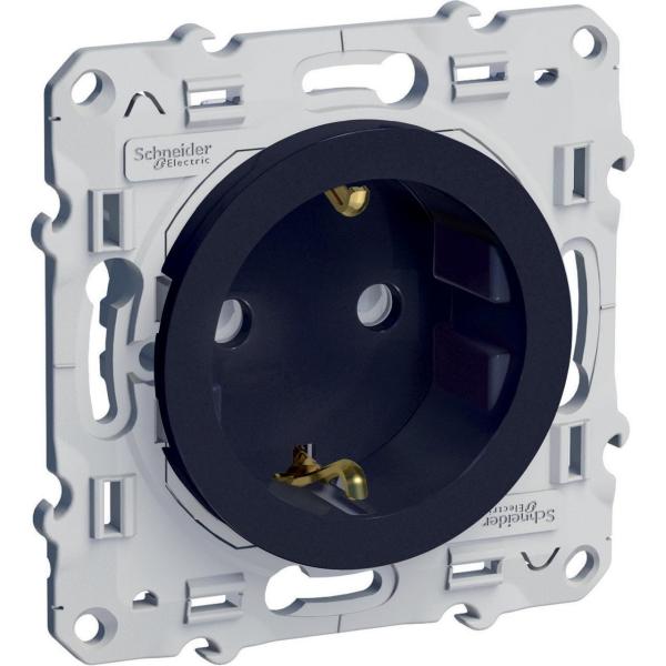 TOMA 16A P+TTL CON OBTURADOR ANTRACITA