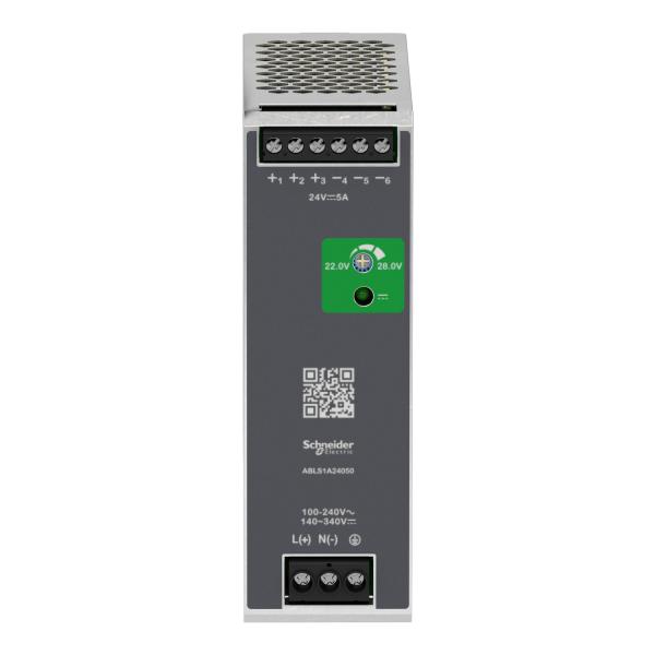 Phaseo ABL7, ABL8 - Fuente de alimentación regulada, 100-240v ac, 24v 5 a, monofásica, optimizada