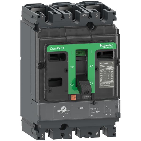 Interruptor automatico ComPacT NSX100F 36kA AC 3P3R 100A TMD