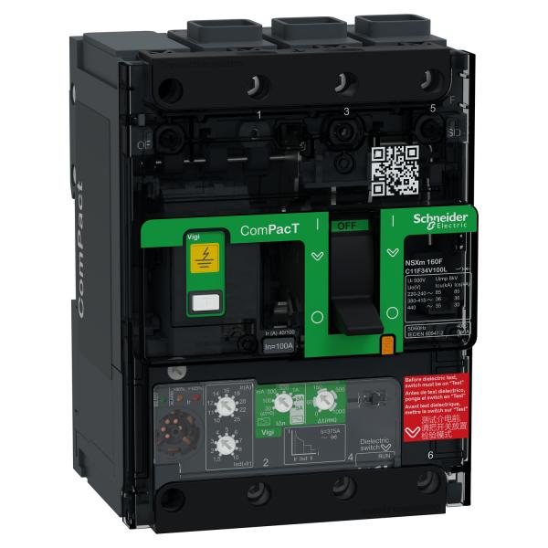 Interruptor automatico ComPacT NSXm100F 36kA AC 3P 100A Micrologic 4.1 ELINK