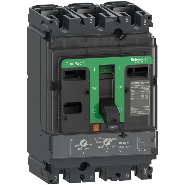 Interruptor automatico ComPacT NSX250H 70kA AC 3P3R 250A TMD