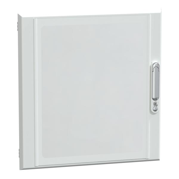 Puerta transparente, PrismaSeT G, IP40, 600mm (an.) x 630mm (alt.), 12 Módulos, Blanca, RAL 9003