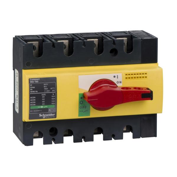 INTERRUPTOR / SECCIONADOR COMPACT 160A 4P EMPOTRABLE ROJO