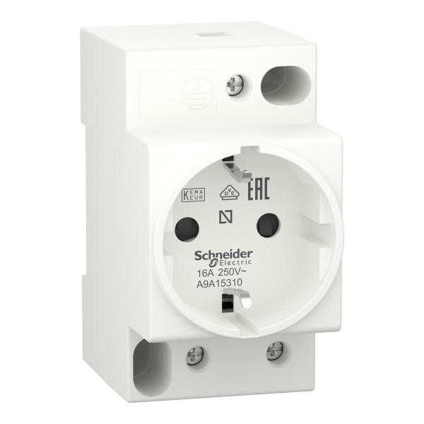 Enchufe carril din Acti9 iPC; 2P+T; 250V